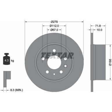 Bremsscheibe Db T. W123/W126 | 92032600