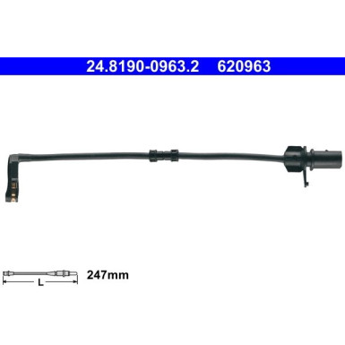 Warnkontakt, Bremsbelagverschleiß | 24.8190-0963.2