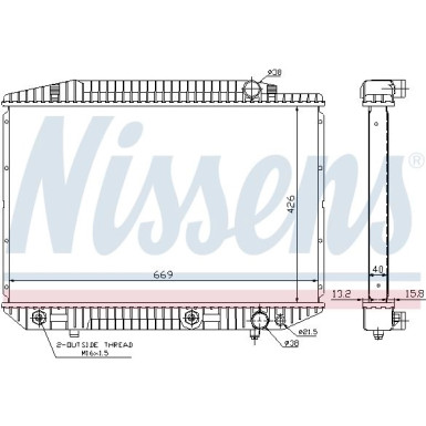 Wasserkühler PKW | MERCEDES W126 | 62727A