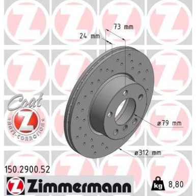 Bremsscheibe VA Sport | BMW 1,2,3,4,X1 04 | 150.2900.52