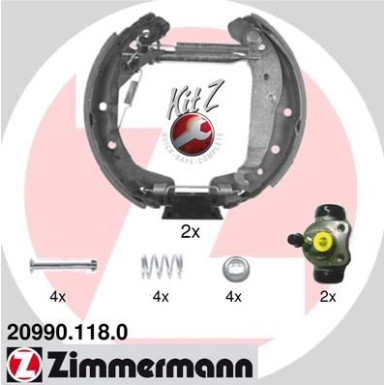 ZIMMERMANN Bremsbacken | 20990.118.0