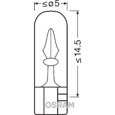 W1,2W Osram | 24V 1,2W W2X4,6D | GLASSOCKEL | 2741