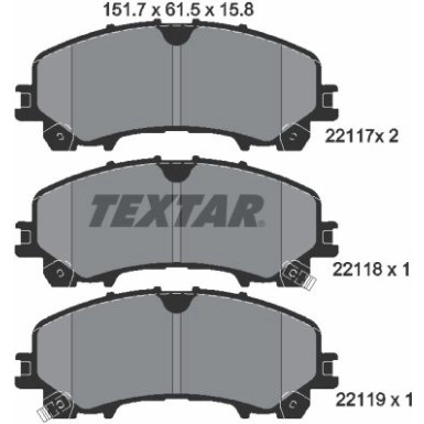 Bremsbelagsatz Infiniti P. Q50 Hybrid 13 | 2211701