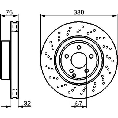 Bremsscheibe VA | MERCEDES W220 98 | 0 986 478 470