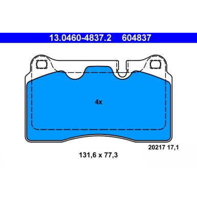 Bremsbelagsatz Land Rover P. Range Rover 2.7-3.6D/4.2-4.4 4X4 05-13 | 13.0460-4837.2