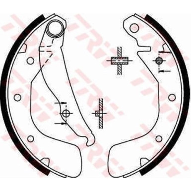 10 461 010 Bremsbacken | OPEL Astra,Corsa,Vectra,CHEVROLET 91 | GS8543