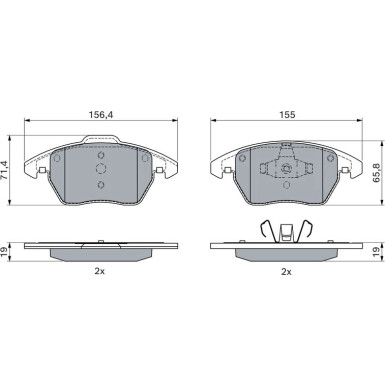 Bremsklötze | PEUGEOT,VW,CITROEN,SKODA,SEAT | 0 986 424 825