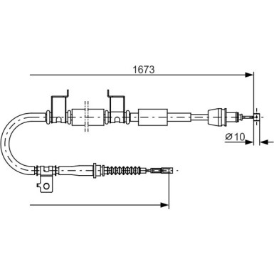 Handbremsseil re | KIA Ceed 06 | 1987482362