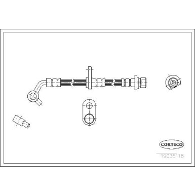 CORTECO Bremsschlauch | 19035118