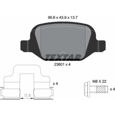 Bremsbelagsatz Fiat T. Panda 4X4/500 | 2360102