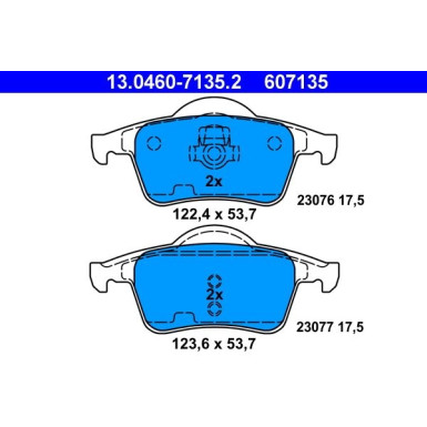 Bremsbelagsatz Volvo T. S60/S80/V70/Xc70 98-10 | 13.0460-7135.2