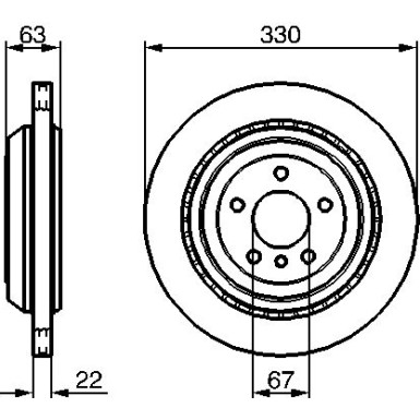 Bremsscheibe HA | MERCEDES W164,W251,X164 05 | 0 986 479 285