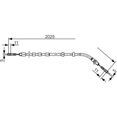 Handbremsseil li | MERCEDES W163 98 | 1987477903