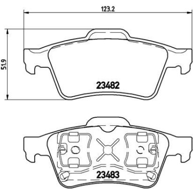 BREMBO Bremsklötze HA | NISSAN Primera RENAULT Laguna 01 | P 59 044