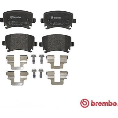 BREMBO Bremsklötze HA | AUDI,SEAT,SKODA,VW 03-15 | P 85 073