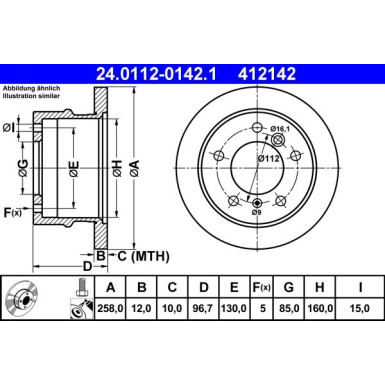 Bremsscheibe Db T. Sprinter 95-06 | 24.0112-0142.1