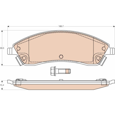 Bremsklötze VA | CADILLAC SRX 2004 - 2008 | GDB4451