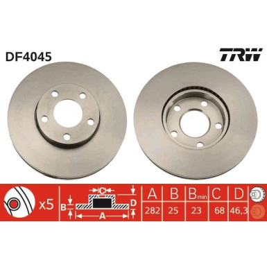 TRW Bremsscheibe | DF4045