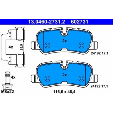 Bremsbelagsatz Land Rover T. Discovery/Range Rover 3.0-5.0 4X4 09 | 13.0460-2731.2