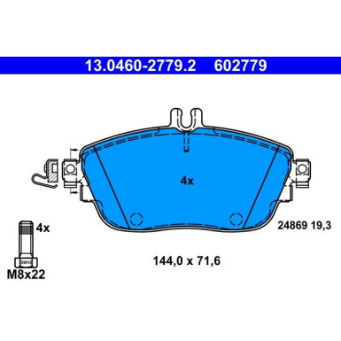 Bremsbelagsatz Db P. W176/W246/X156 11 | 13.0460-2779.2