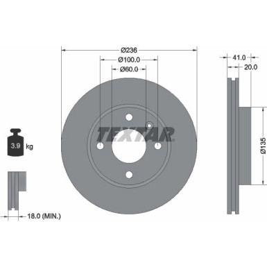 Bremsscheibe Opel P. Karl 1.0 15 | 92278703