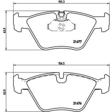 BREMBO Klötze VA laufrichtungsgeb | BMW E39 95 | P 06 022