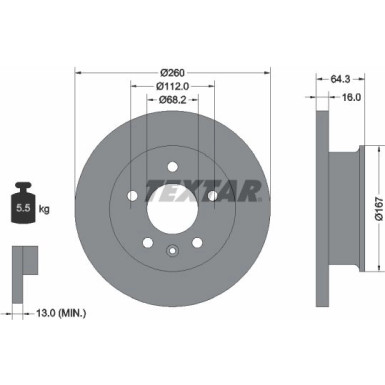 Bremsscheibe Vw P. T4 1.8/1 | 92055900