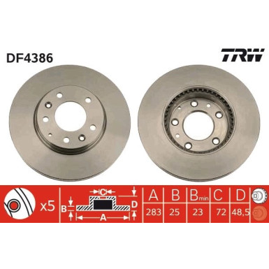 Bremsscheibe Mazda S. 6 | DF4386