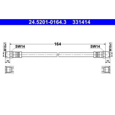 Bremsschlauch | 24.5201-0164.3