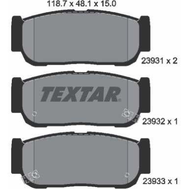 Bremsbelagsatz Ssangyong T. Rodius 05-/Sorento 06 | 2393101