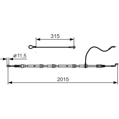 Handbremsseil | VW T5 04 | 1987482015