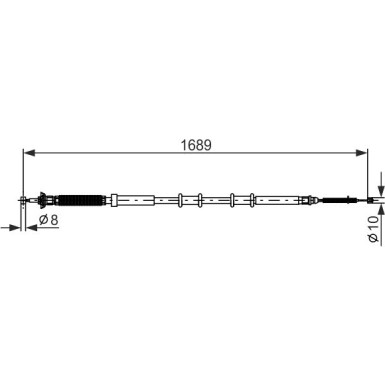 Handbremsseil re | FIAT Punto 05 | 1987477975