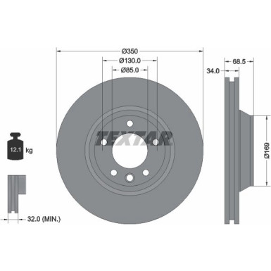 Bremsscheibe Porsche P. Cayenne/Touareg 18 Le | 92121705