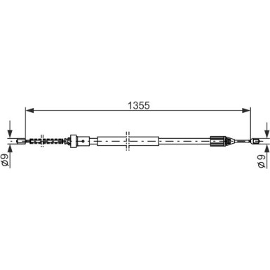 Handbremsseil re | RENAULT Twingo 07 | 1987482309