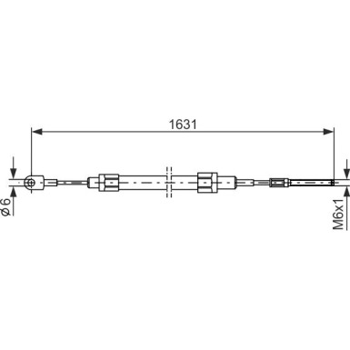 Handbremsseil | BMW E36 90 | 1987477067