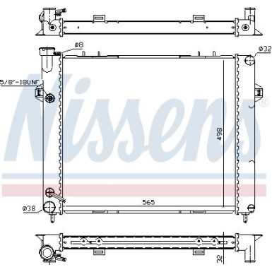 Wasserkühler PKW | JEEP Grand Cherokee 4,0i 93-97 | 609891