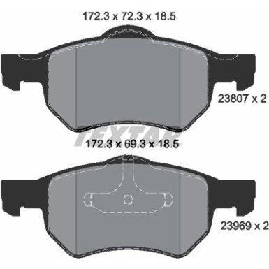 Bremsbelagsatz Chrysler P. Voyager 00 | 2380701