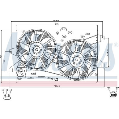 Kühlerlüfter PKW | FORD MONDEO D III 00- 2XØ285 | 85483