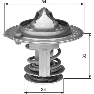 Gates Thermostat | HYUNDAI,KIA Getz,Elantra 02 | TH29882G1