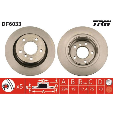 Bremsscheibe Bmw T. E85 Z4 | DF6033