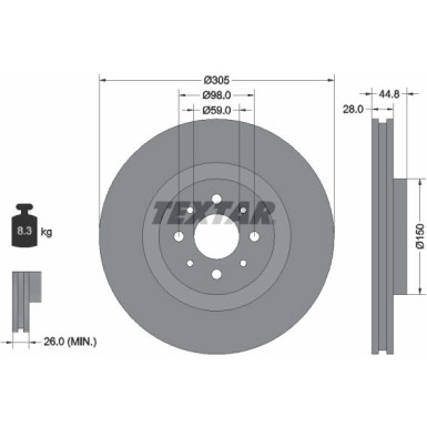 Bremsscheibe Alfa P. Mito 1.4 08 | 92228503