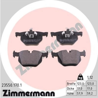 ZIMMERMANN Bremsbeläge | 23550.170.1