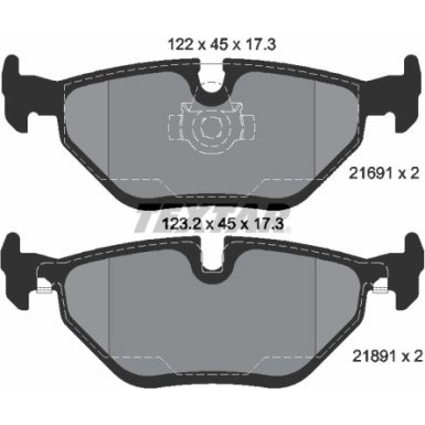 Bremsbelagsatz Bmw T. E39 11/95 | 2169103