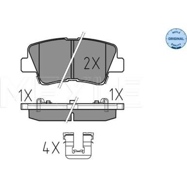 Bremsbelagsatz Hyundai T. I40 11-/Sonata 08-/Ceed 12- Mit Sensor | 025 253 3715/W