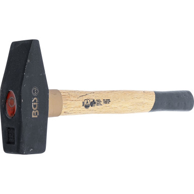 BGS Schlosserhammer | Holz-Stiel | DIN 1041 | 2000 g | 858