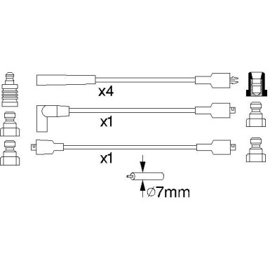 Zündleitungssatz | CHRYSLER,DODGE | 0 986 356 834