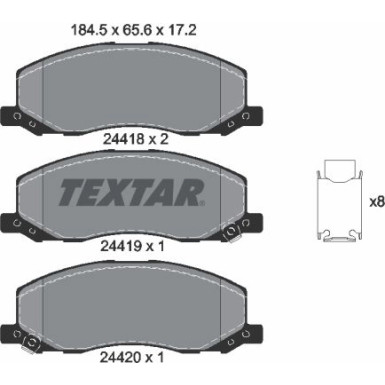 Bremsbelagsatz Opel P. Insignia 08- 2,8 V6 4X4 | 2441801