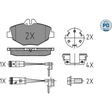 Bremsbelagsatz Db P. W211 02- 220Cdi-270Cdi | 025 237 4320-1/PD