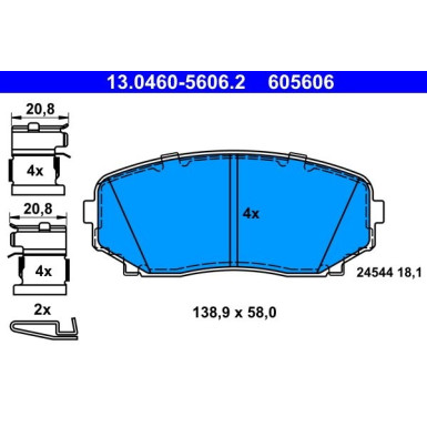 Bremsbelagsatz Mazda P. Cx-7/Cx-9 07 | 13.0460-5606.2