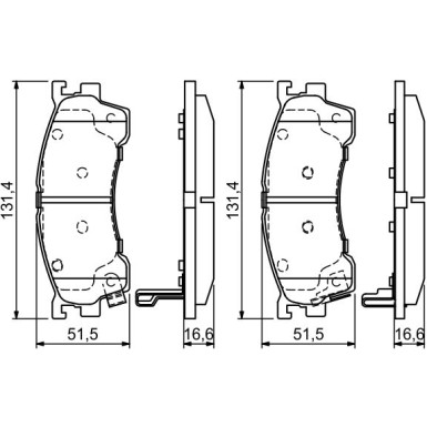 Bremsklötze | MAZDA 626 | 0 986 424 694